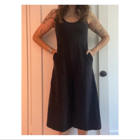 mien Pants - Black Wide Leg Jumpsuit